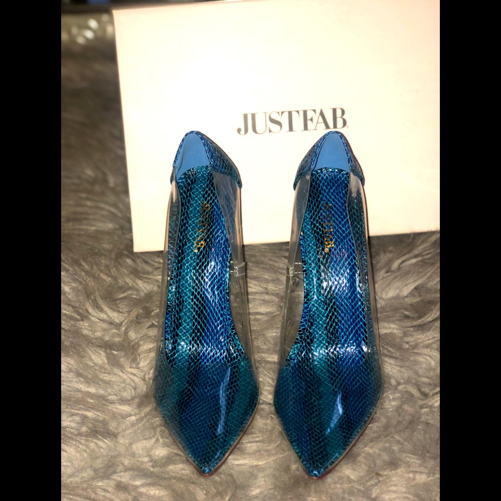 Blue Snake Heels